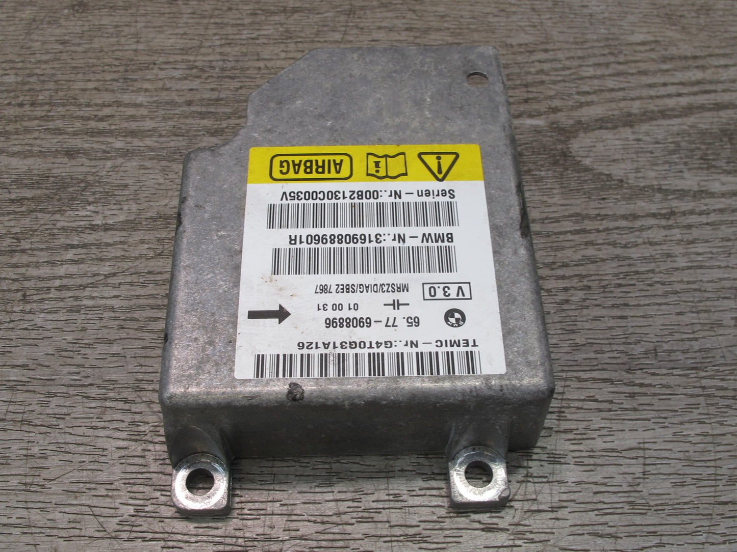 00-02 BMW E36 Z3 CONVERTIBLE SRS AIRBAG CONTROL MODULE UNIT 6908896 OEM