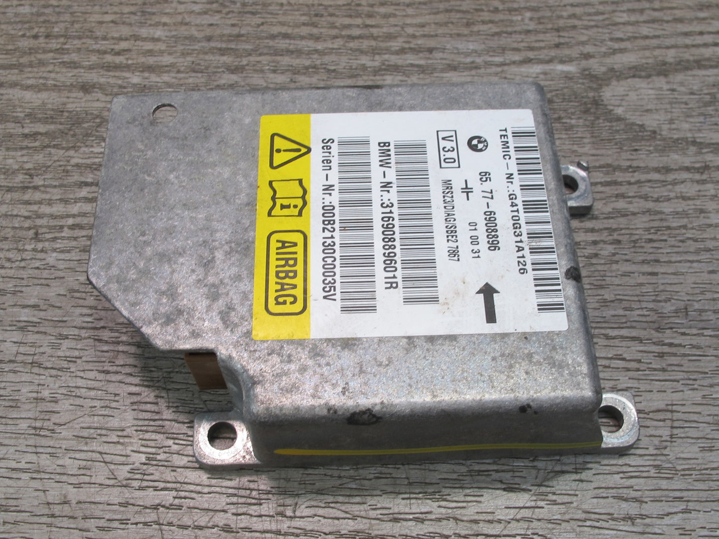 00-02 BMW E36 Z3 CONVERTIBLE SRS AIRBAG CONTROL MODULE UNIT 6908896 OEM