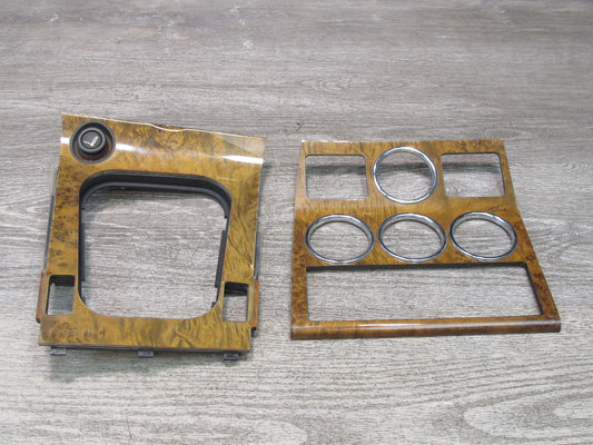 00-02 BMW E36/7 Z3 Center Console Shifter & Switch Wood Trim Cover Set OEM