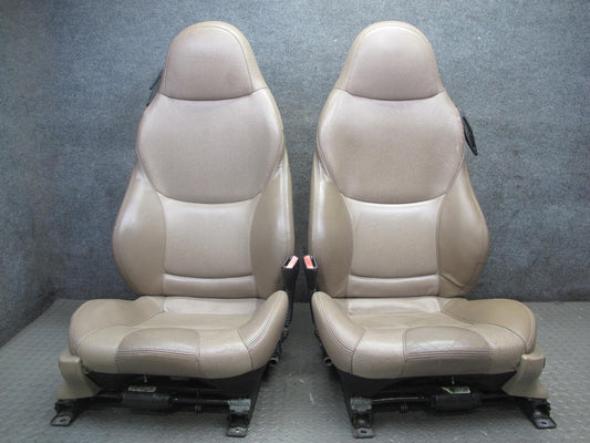 00-02 BMW E36/7 Z3 Set of 2 Left & Right Sport Heated Leather Seat Beige OEM