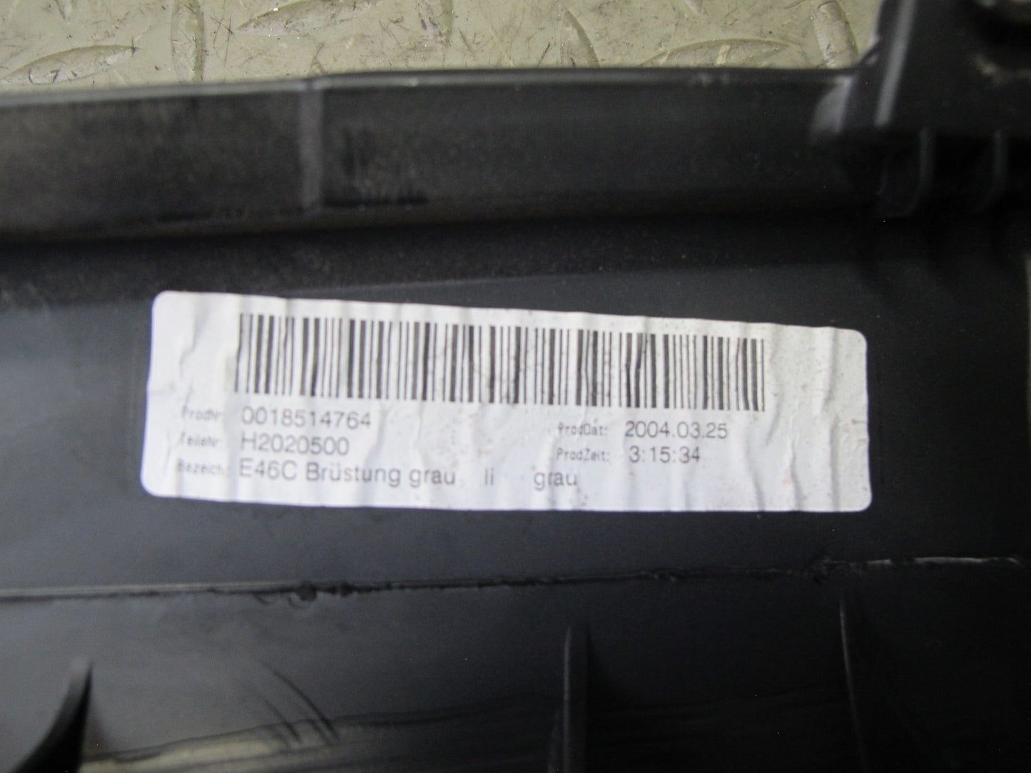2001-2006 BMW E46 M3 S54 Convertible Rear Left Lateral Quarter Panel Trim Set
