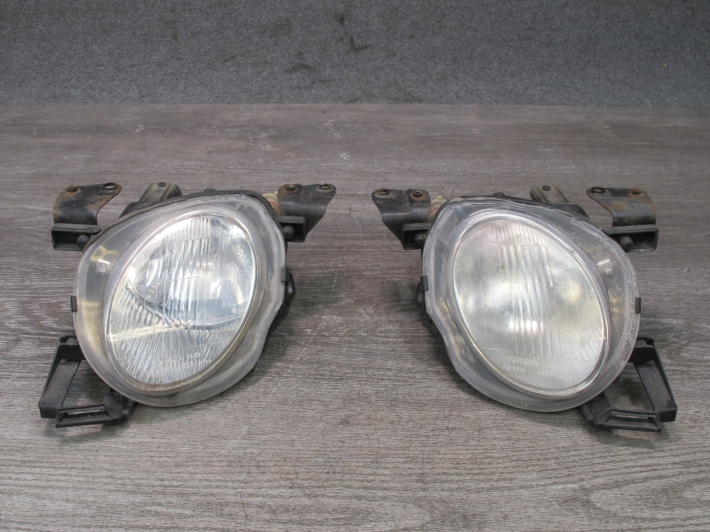 92-94 Lexus SC300 SC400 JZZ31L Set of 2 Front Inner High Beam Headlight Lamp OEM