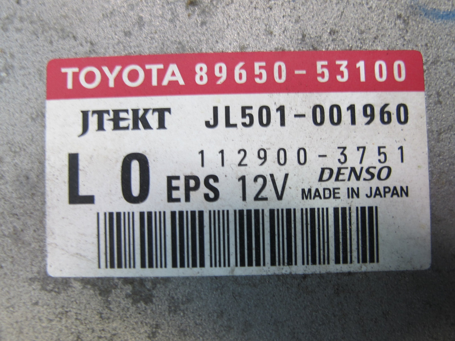 10-15 Lexus IS350 IS250 Conv Electric Steering Control Module 89650-53100 OEM