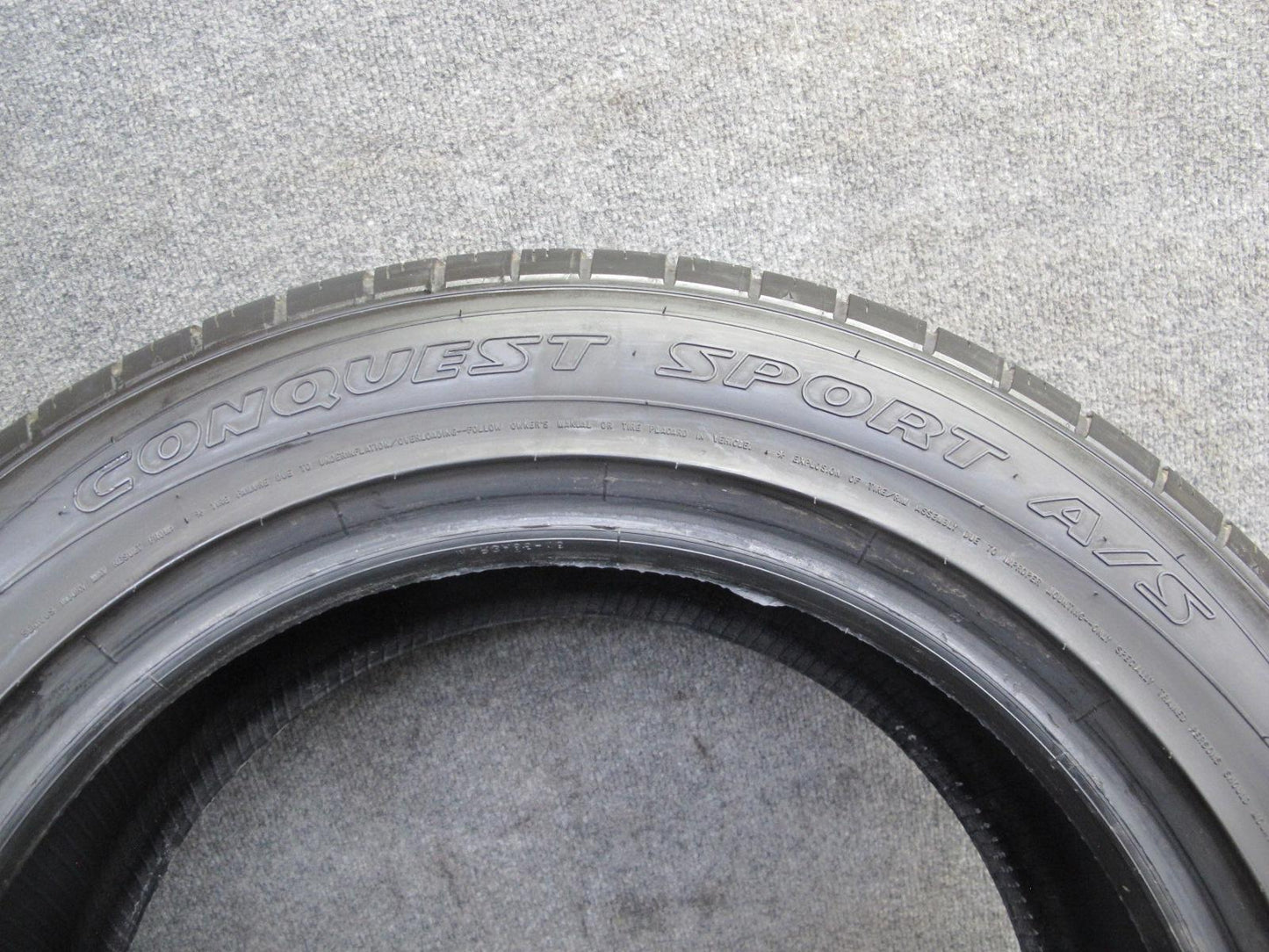 Set of 2 Dunlop Conquest Sport A/S Tire 225/55 R17 97V 4522 9/32 Tread