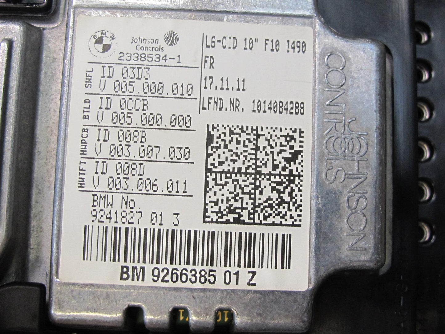 11-16 BMW F10 5-SERIES 550i 10" Dash Navigation Information Screen Display OEM