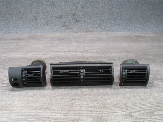 96-02 BMW E36/7 Z3 Set of 3 Dash Dashboard Left Right Center Air Vent Black OEM