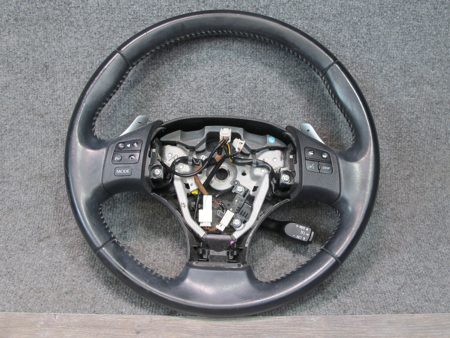 06-12 Lexus IS350 IS250 A/T Leather Steering w Switches & Paddles Black OEM