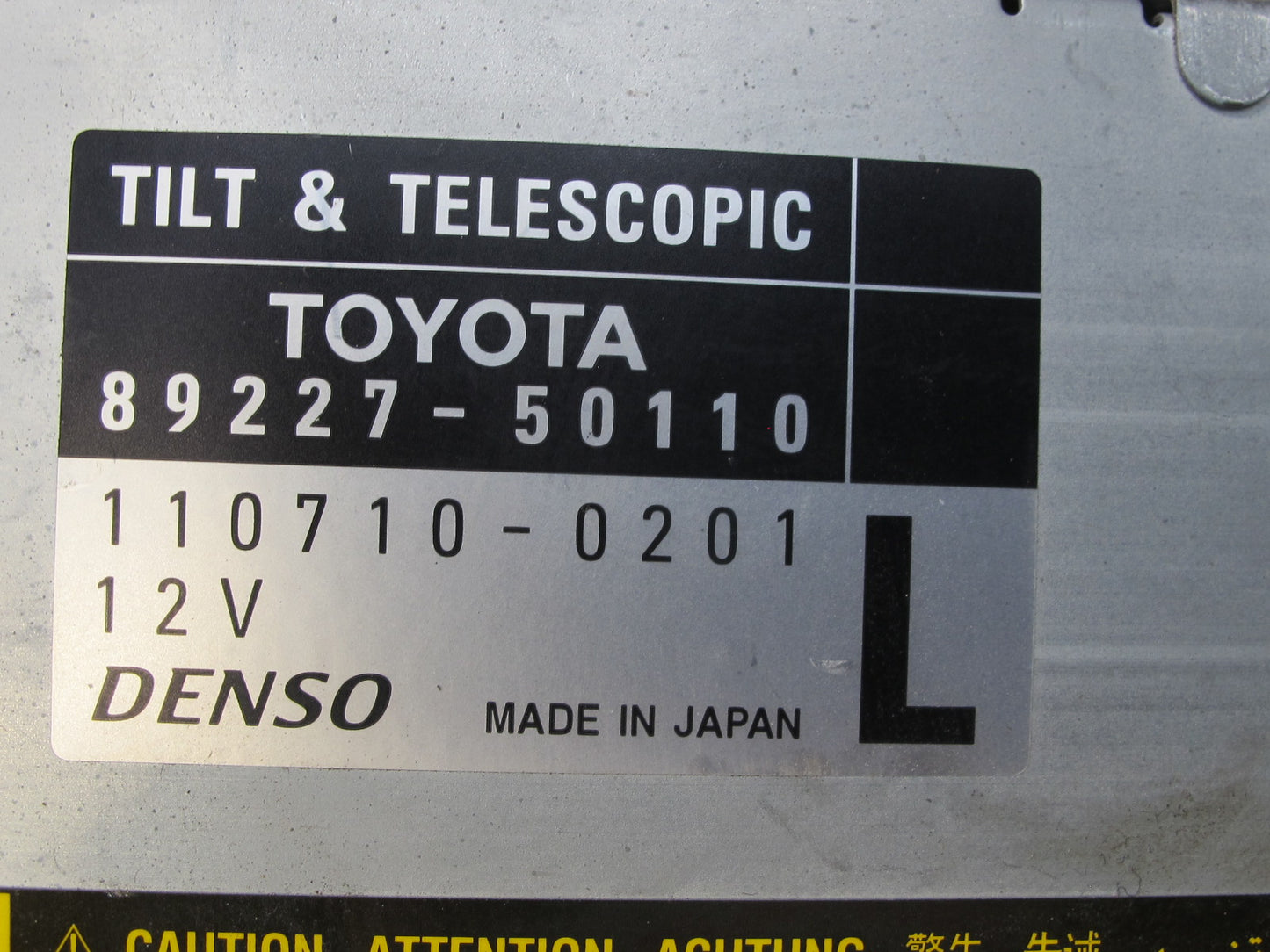 04-06 Lexus LS430 Tilt Telescopic Steering Multiplex Module 89227-50110 OEM