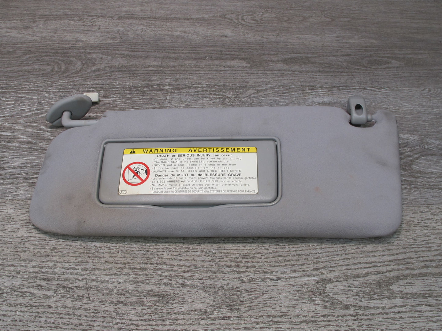 01-06 Lexus UCF30L LS430 Set of 2 Front Left & Right Sun Visor Gray OEM