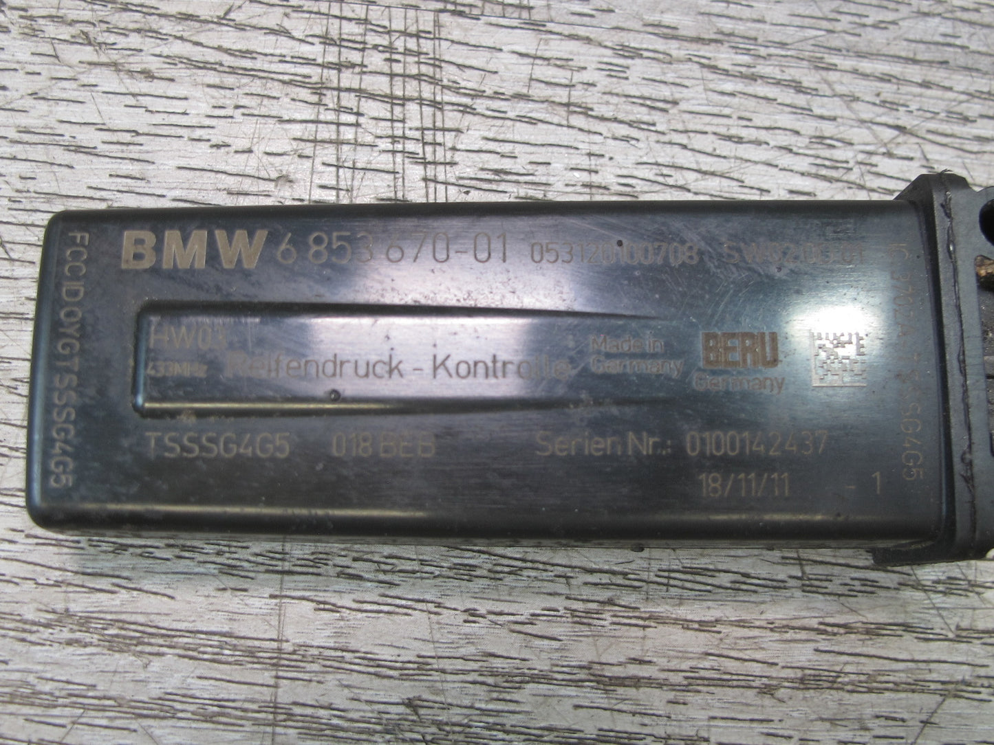 11-16 BMW F12 F10 550i TPMS RDC Tire Pressure Monitor Sensor Control Module OEM