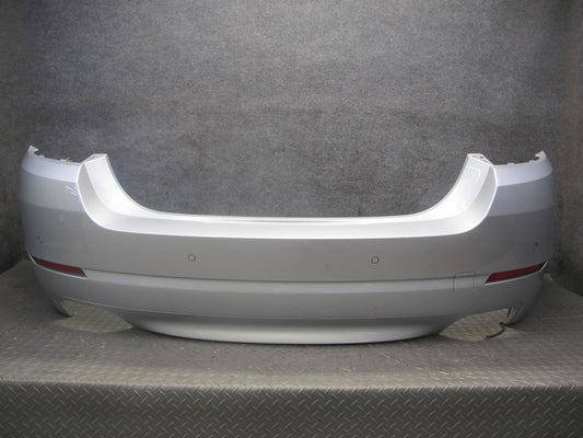 11-13 BMW F10 550i 550iX Rear Bumper Cover Titan Silver w PDC Sensors OEM