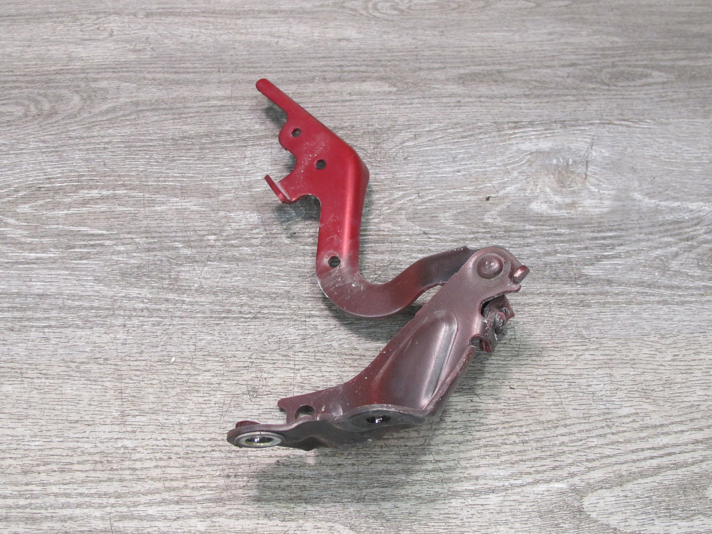 06-15 Lexus IS350 IS250 Set of 2 Front Hood Left & Right Hinge Support RED OEM