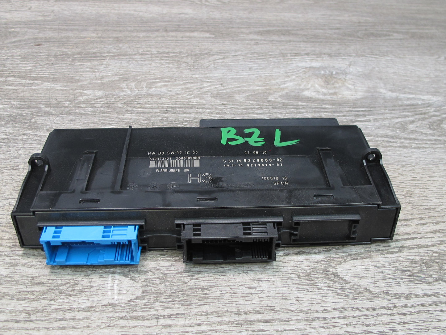 09-16 BMW E89 Z4 Body Control Module Unit BCM BCU 9229880 OEM