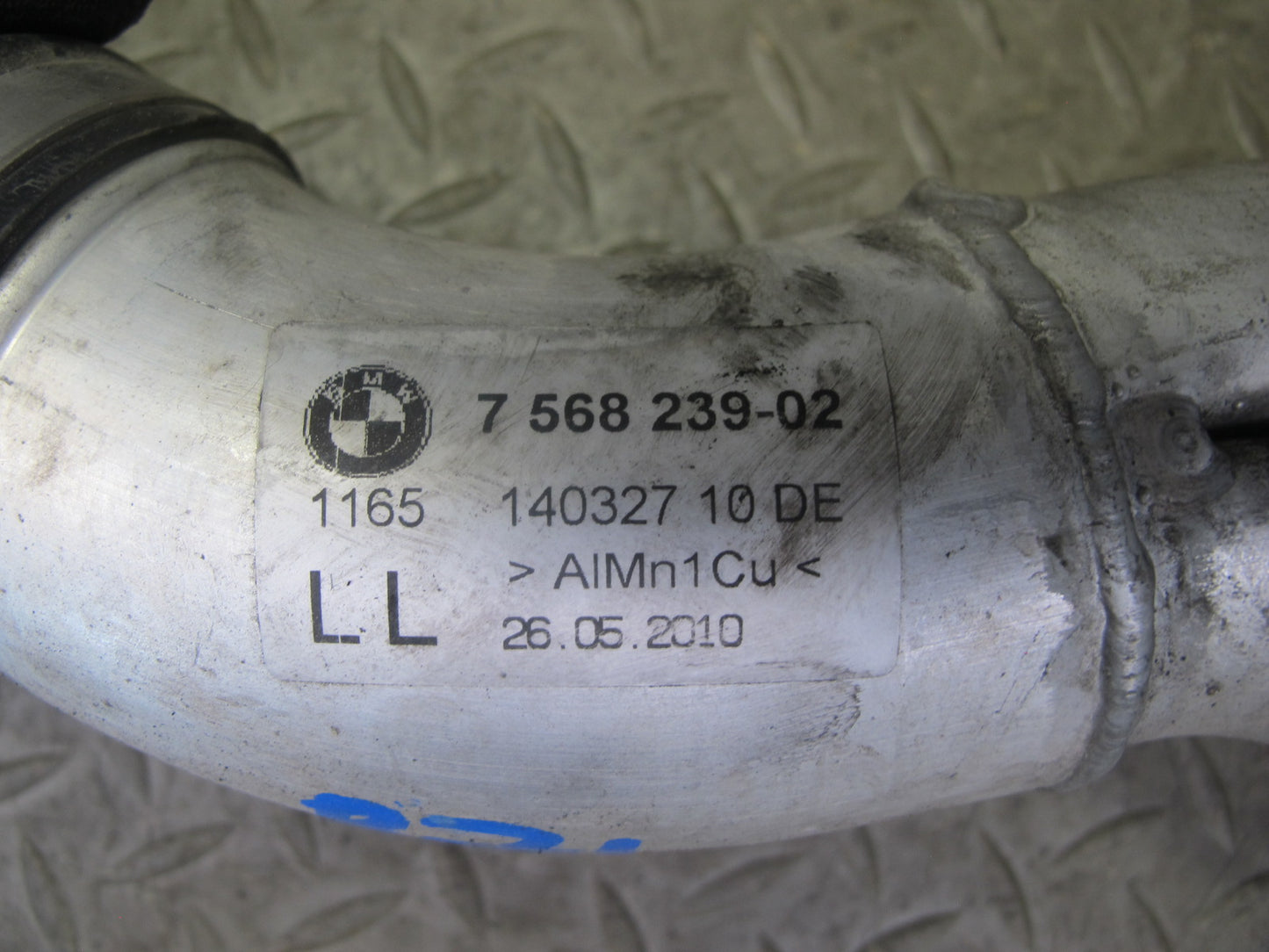 09-16 BMW E89 Z4 Turbocharger Charge Air Induction Pipe Tube 7568239 OEM