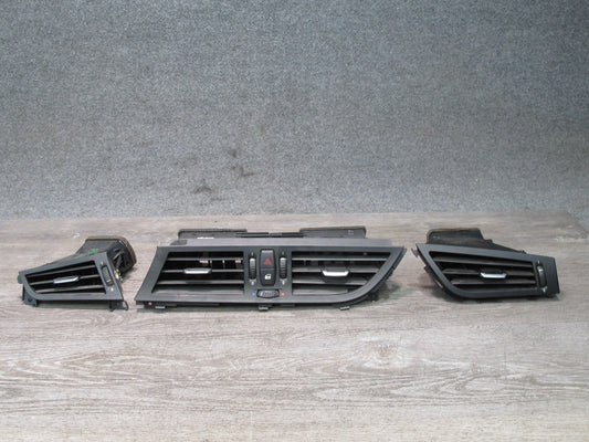 09-13 BMW E89 Z4 Set of 3 Front Left Center Right Dash A/C Air Vent Grille OEM