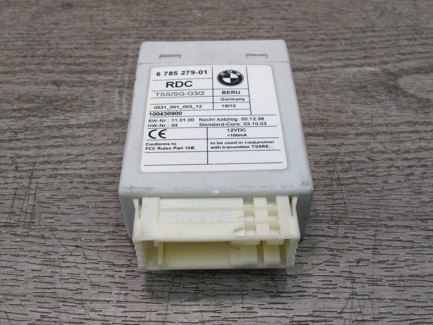 09-16 BMW E89 Z4 TPMS RDC Tire Pressure Control Module 6785279 OEM