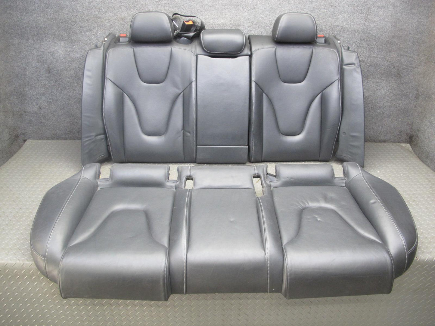 13-16 Audi B8 S4 Front & Rear Leather Sport Heated Seat Set Black OEM