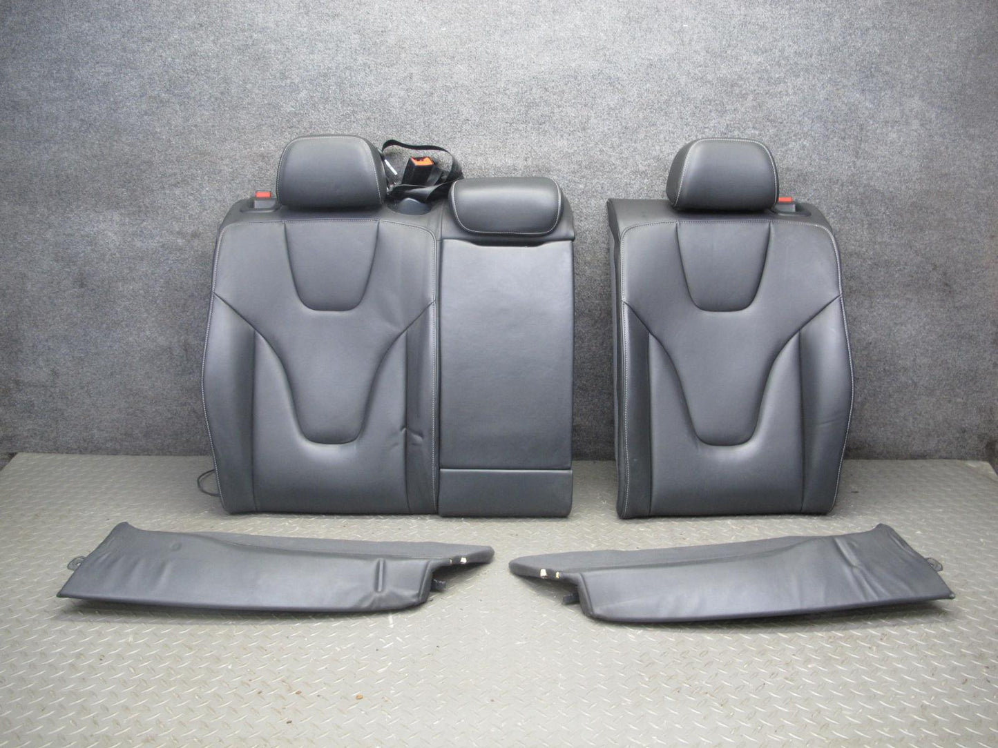 13-16 Audi B8 S4 Front & Rear Leather Sport Heated Seat Set Black OEM