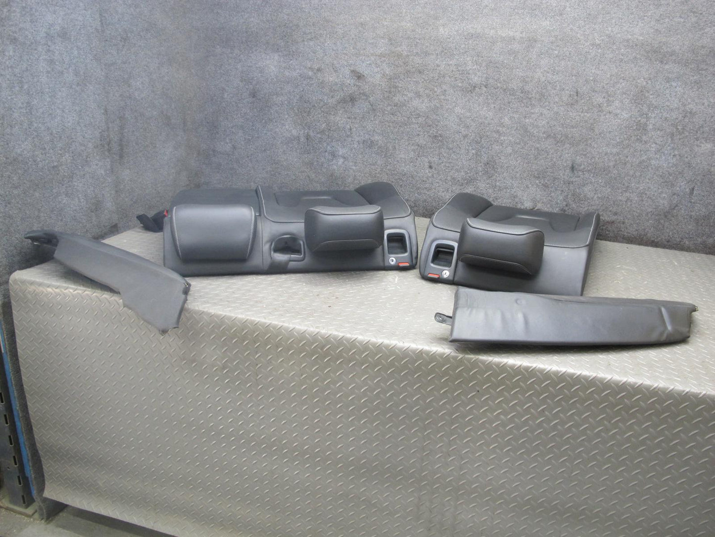 13-16 Audi B8 S4 Front & Rear Leather Sport Heated Seat Set Black OEM