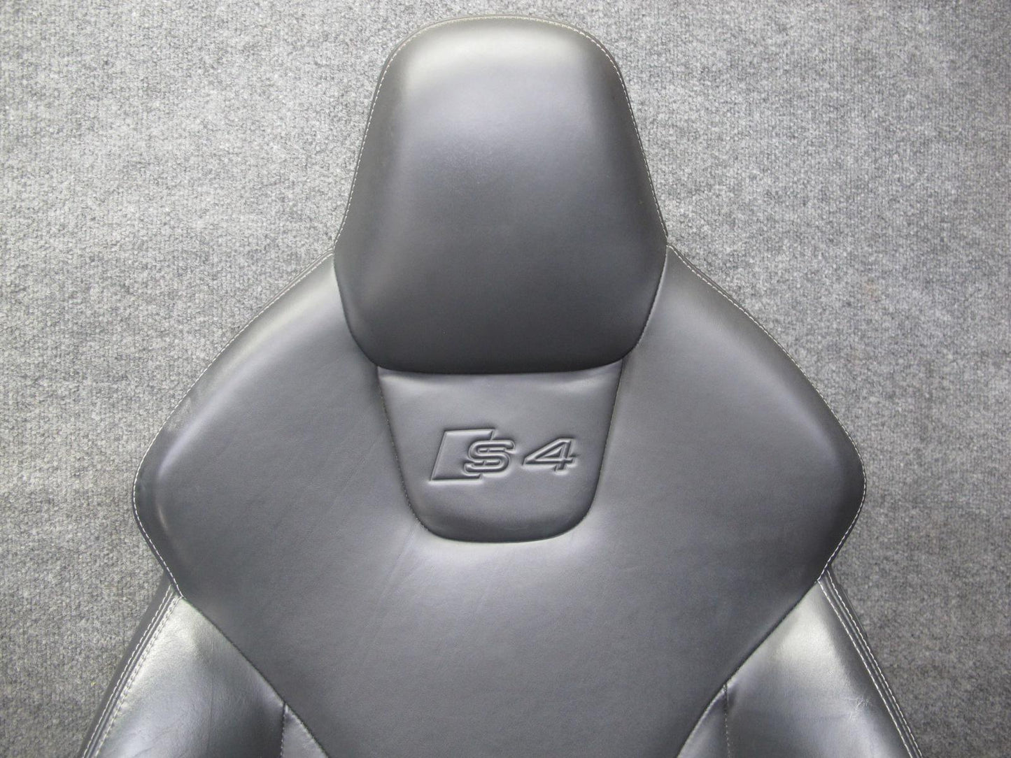 13-16 Audi B8 S4 Front & Rear Leather Sport Heated Seat Set Black OEM