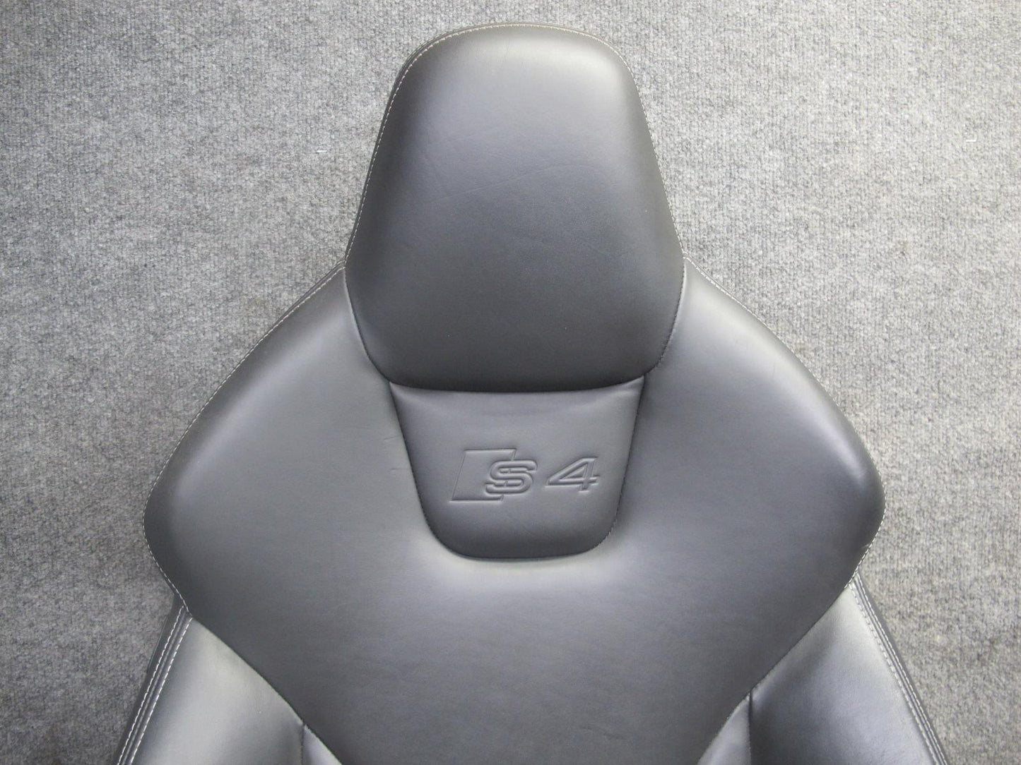 13-16 Audi B8 S4 Front & Rear Leather Sport Heated Seat Set Black OEM