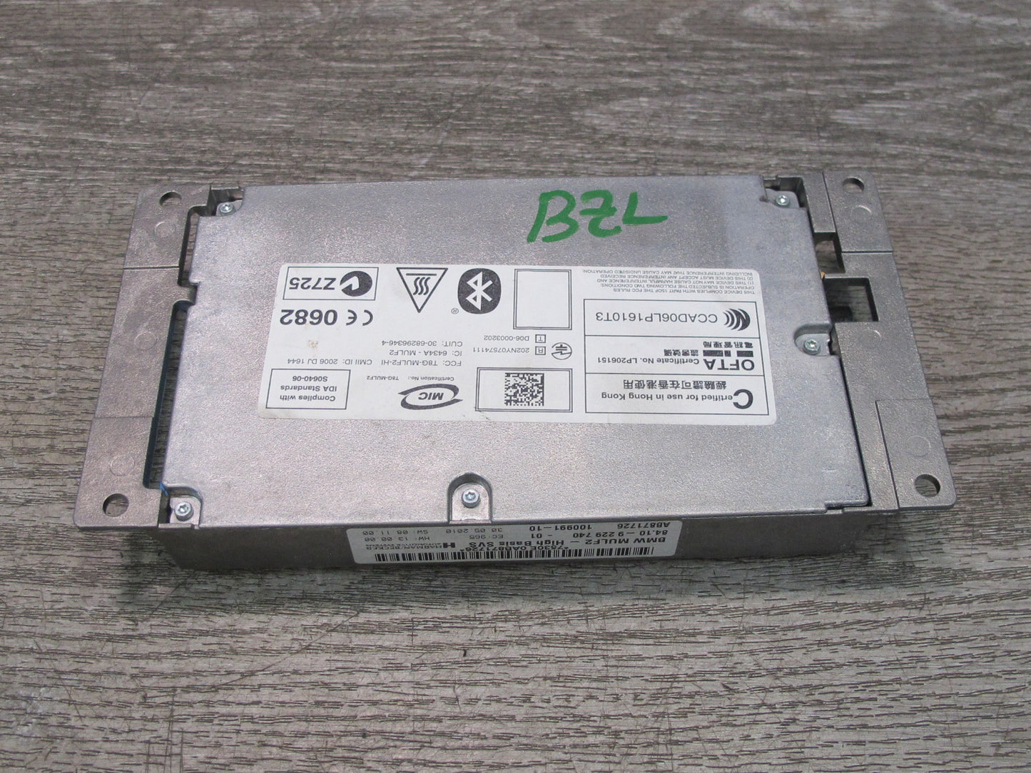 09-11 BMW E89 Z4 Radio Bluetooth Communication Control Module 9229740 OEM