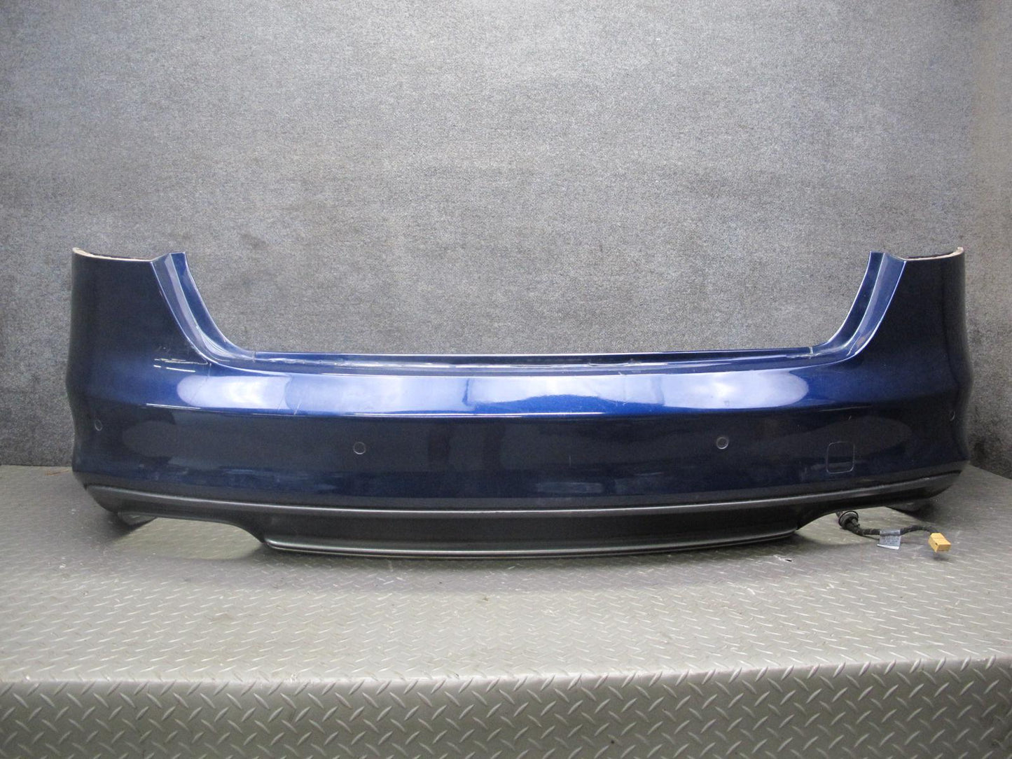 13-16 Audi B8 S4 Rear Bumper Cover w PDC Sensors Blue OEM