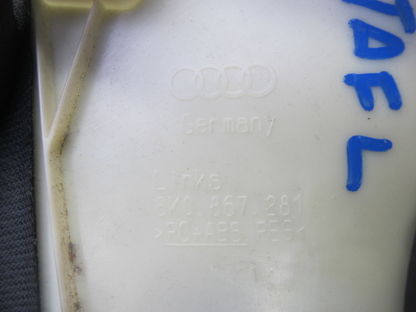 10-16 Audi B8 A4 S4 Sedan Set of 2 Interior B Pillar Upper Trim Cover Panel OEM