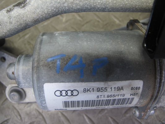 10-16 Audi A4 S4 Windshield Wiper Transmission Linkage w Motor 8K1955119A OEM