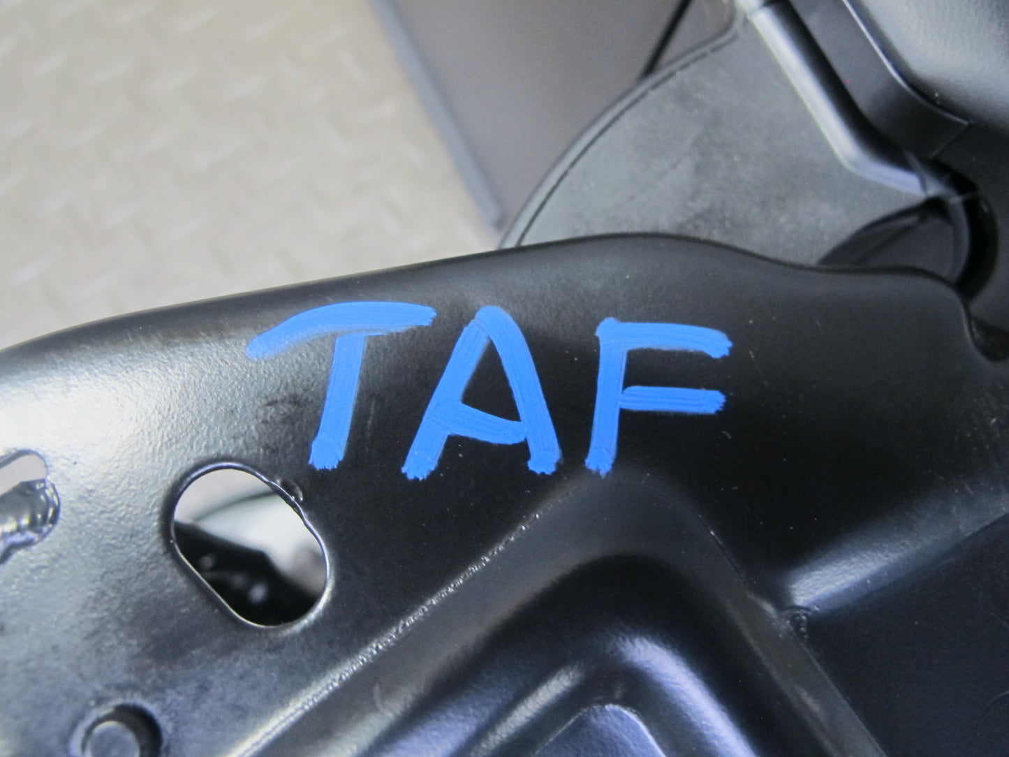 10-16 Audi A4 S4 Front Center Console Leather Armrest Black w Bracket OEM