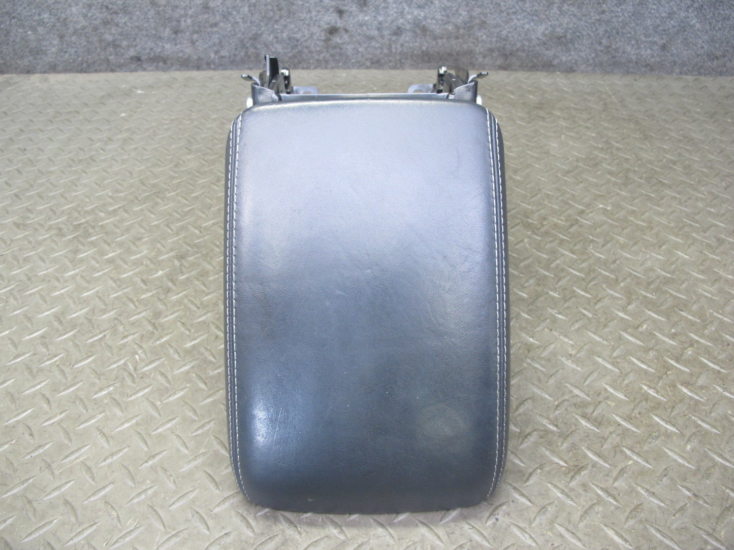 10-16 Audi A4 S4 Front Center Console Leather Armrest Black w Bracket OEM