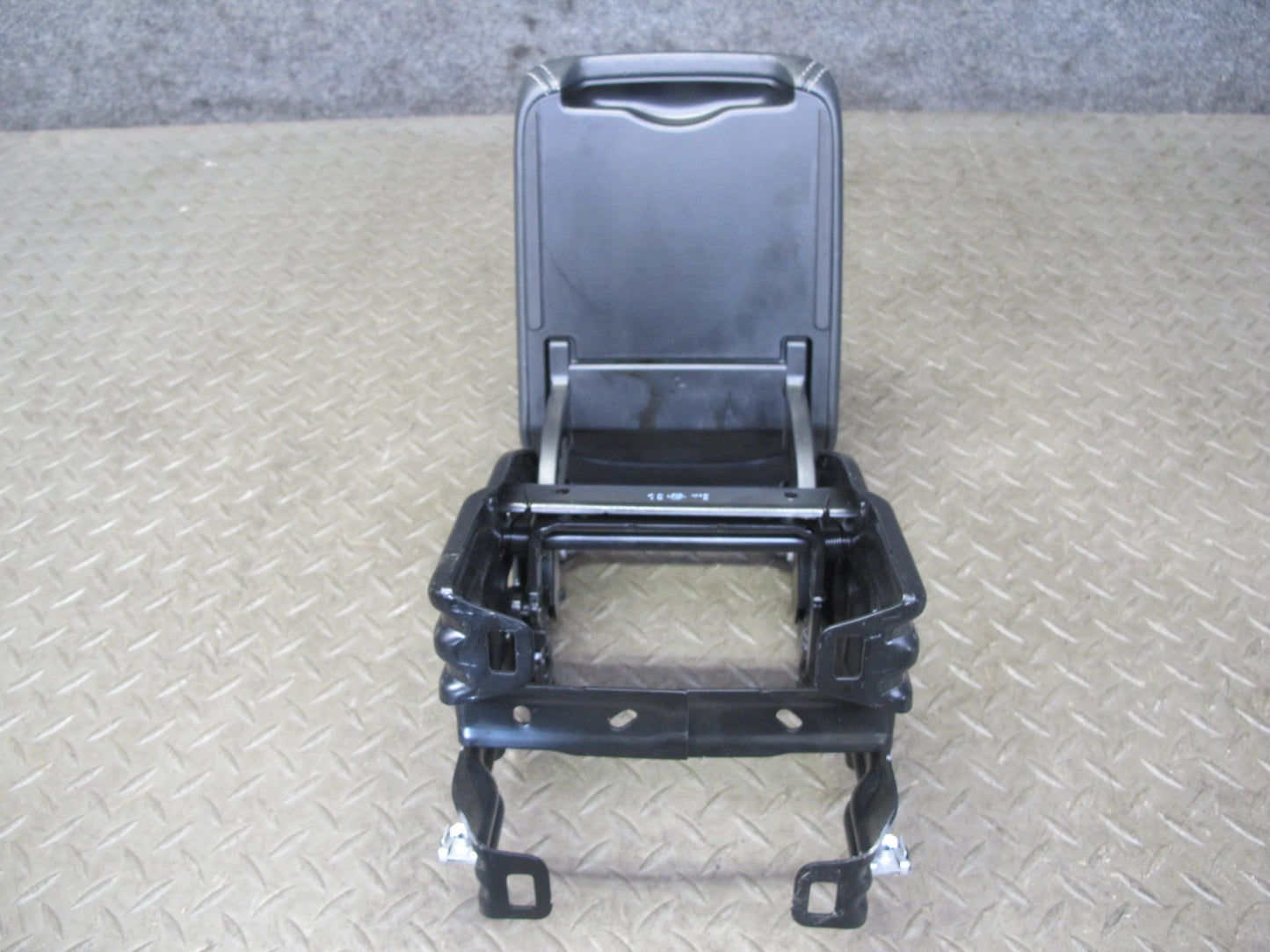 10-16 Audi A4 S4 Front Center Console Leather Armrest Black w Bracket OEM