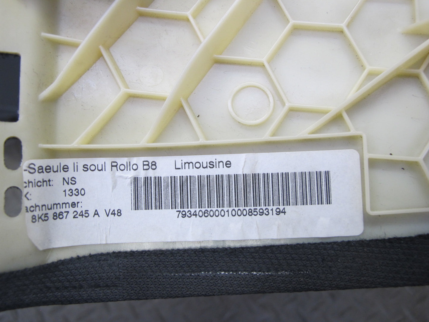 10-16 Audi B8 A4 S4 Sedan Set of 8 Interior Pillar Trim Cover Panel Black OEM