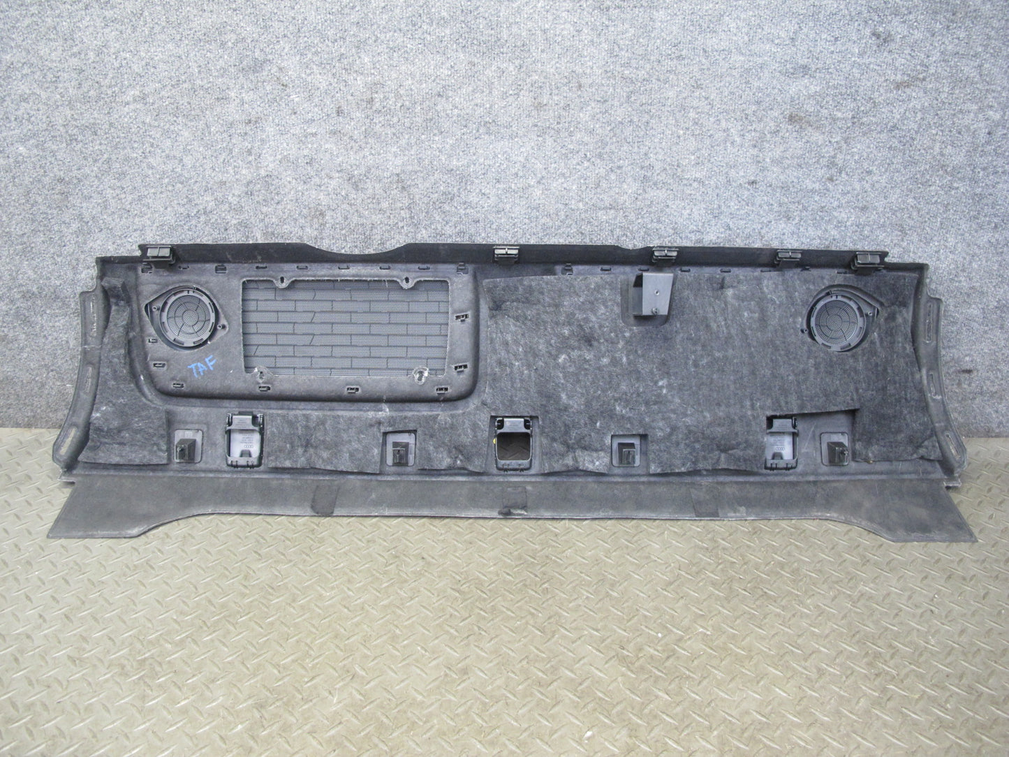 13-14 Audi B8 A4 S4 Sedan Rear Deck Parcel Shelf Cover Panel Black OEM