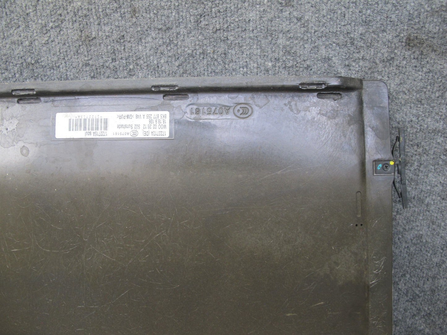 10-16 Audi A4 S4 Sunroof Interior Trim Cover Panel Shade Black OEM