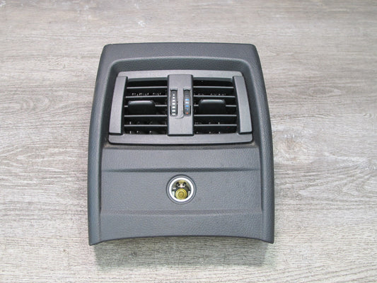 12-16 BMW F30 335i Sedan Rear Center Console Air Vent w Trim Panel Black OEM