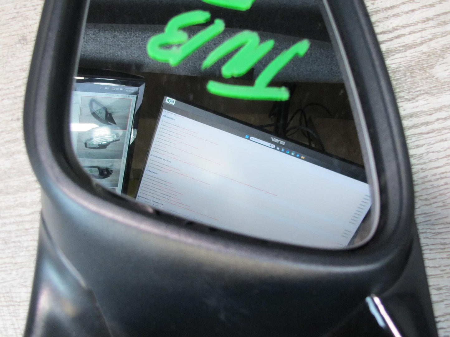 12-15 BMW F30 335i Left Door Exterior Side View Heated Mirror Shadow Line OEM