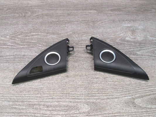 10-16 Audi A4 S4 B8 Front Left & Right Door Speaker Tweeter Trim Cover Set OEM