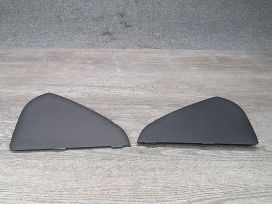 13-16 Audi A4 S4 B8 Set of 2 Left & Right Dashboard Cap END Trim Cover Black OEM