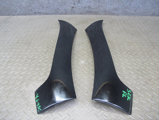 02-10 Lexus Z40 SC430 Set 2 Exterior Windshield A Pillar Trim Cover Black OEM