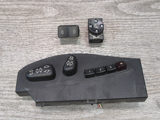 01-06 BMW E46 330ci Convertible Front Left Seat Adjust Control Switch Set OEM