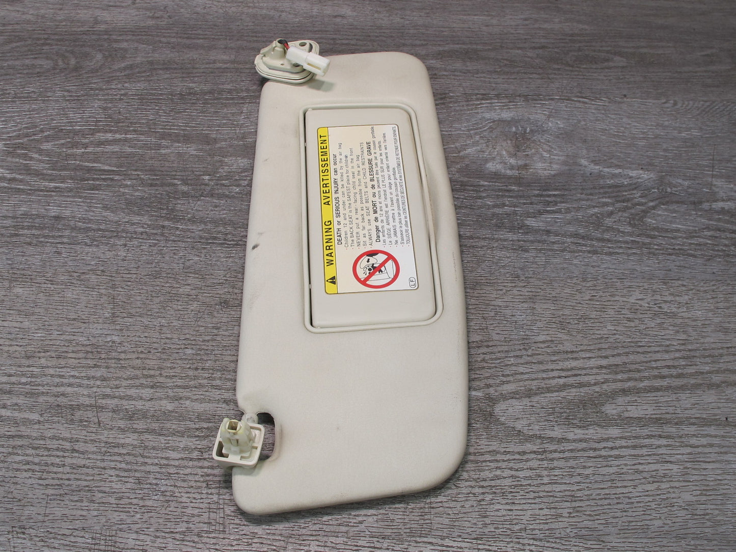 02-05 Lexus Z40 SC430 Set of 2 Front Left & Right Sun Visor Beige OEM