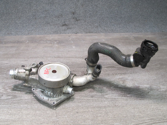 11-16 BMW F12 F10 550i N63 Engine Coolant Water Pump w Thermostat Housing OEM
