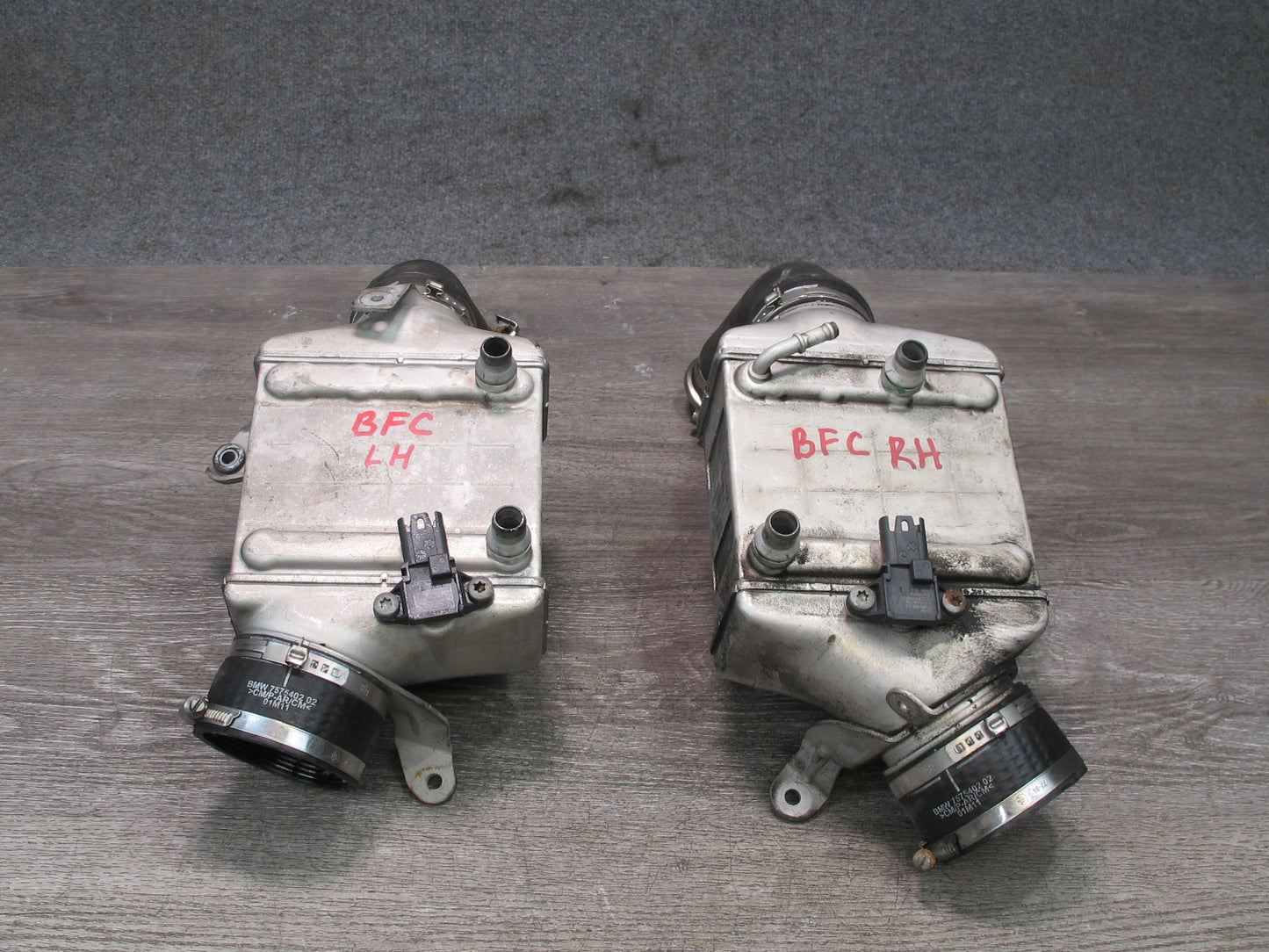 11-16 BMW F12 F13 F01 F10 550i N63 Left & Right Turbocharger Intercooler Set OEM