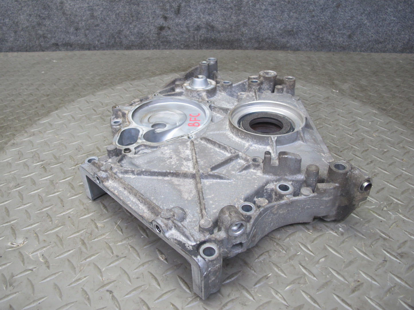 11-16 BMW F07 F12 F10 550i N63 4.4L Engine Motor Lower Timing Plate Cover OEM