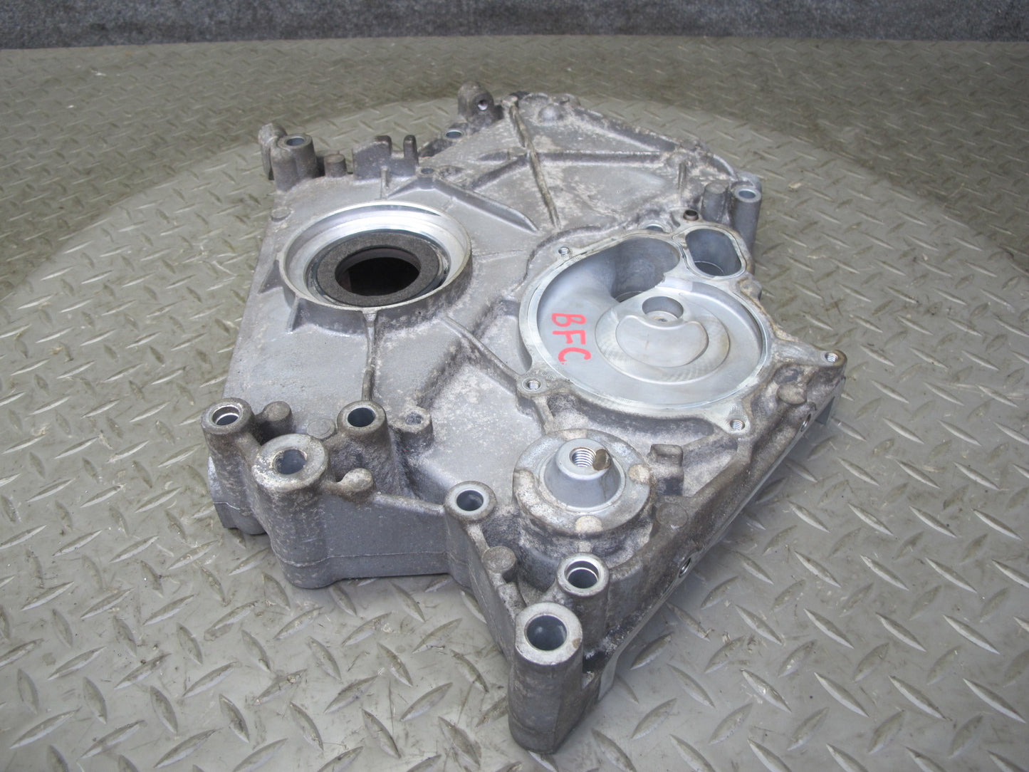 11-16 BMW F07 F12 F10 550i N63 4.4L Engine Motor Lower Timing Plate Cover OEM