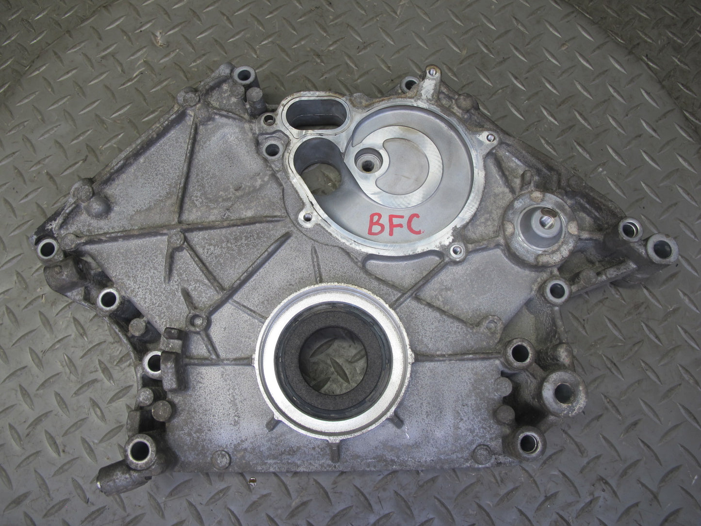 11-16 BMW F07 F12 F10 550i N63 4.4L Engine Motor Lower Timing Plate Cover OEM
