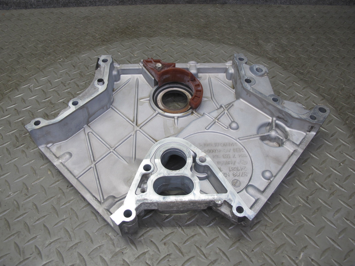 11-16 BMW F07 F12 F10 550i N63 4.4L Engine Motor Lower Timing Plate Cover OEM