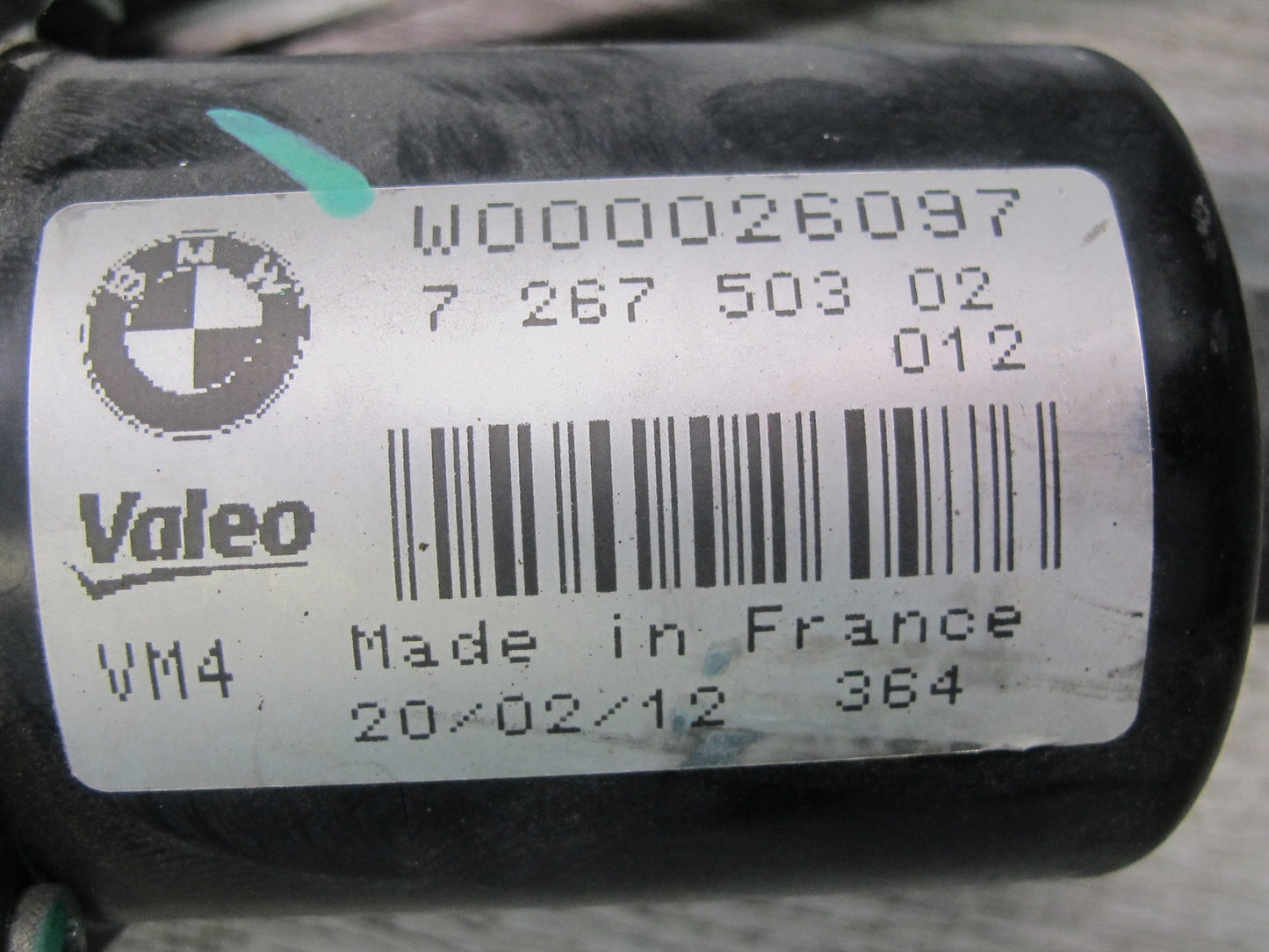 12-16 BMW F30 F31 F32 F34 335i Windshield Wiper Transmission Linkage w Motor OEM