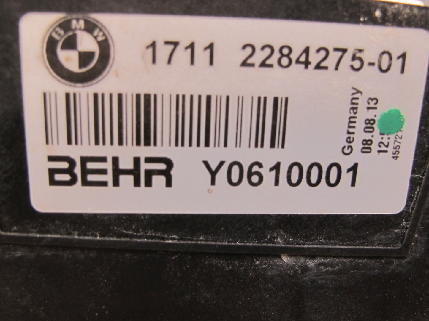 2012-2018 BMW F12 F13 M6 S63T Left Secondary Auxiliary Radiator Cooler